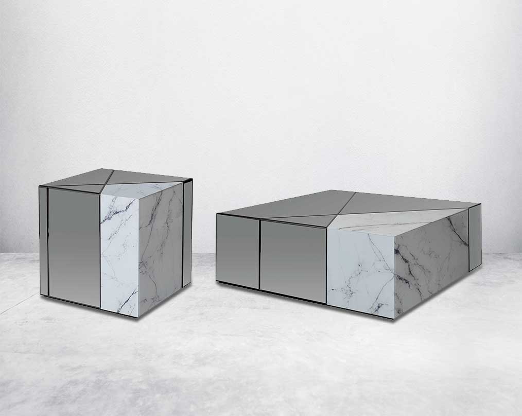 This end table stands as a piece of modern art with functionality
