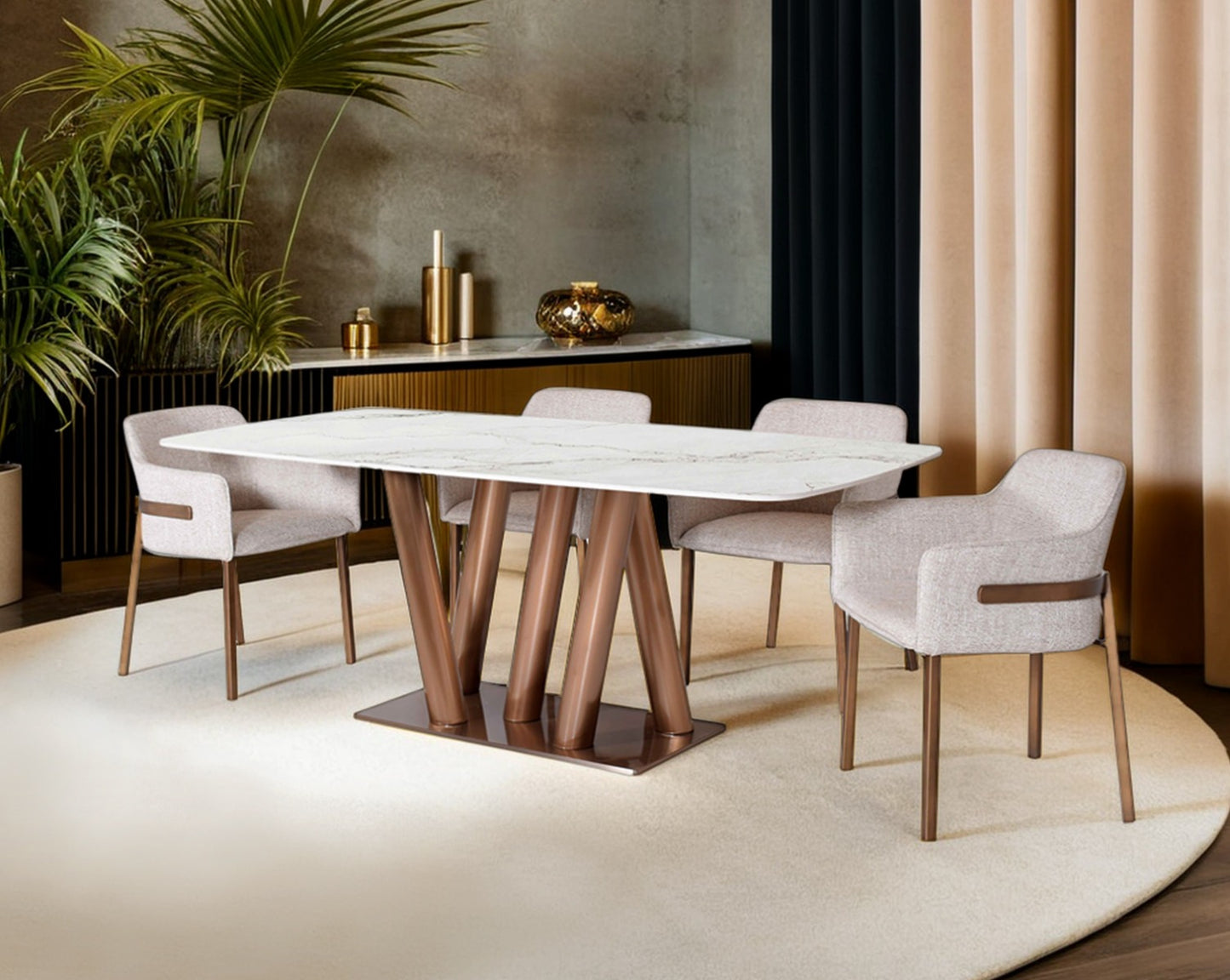 Traza Marble Dining Table