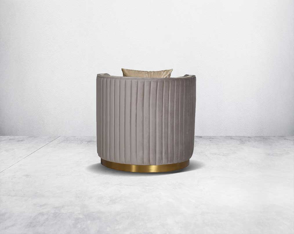 This 3  sofa set is an elegant statement piece with clean lines softened by subtle curves. Vertical channel quilting is an outstanding design detail on this sofa.