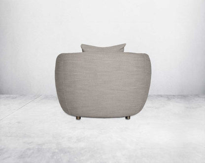 this 1 luxurious sofa set with a contemporary feel, it glams up with an extremely attractive look Upholstered in high-quality fabric, this modern sofa sits upon a gold-plated stainless steel metal base back view