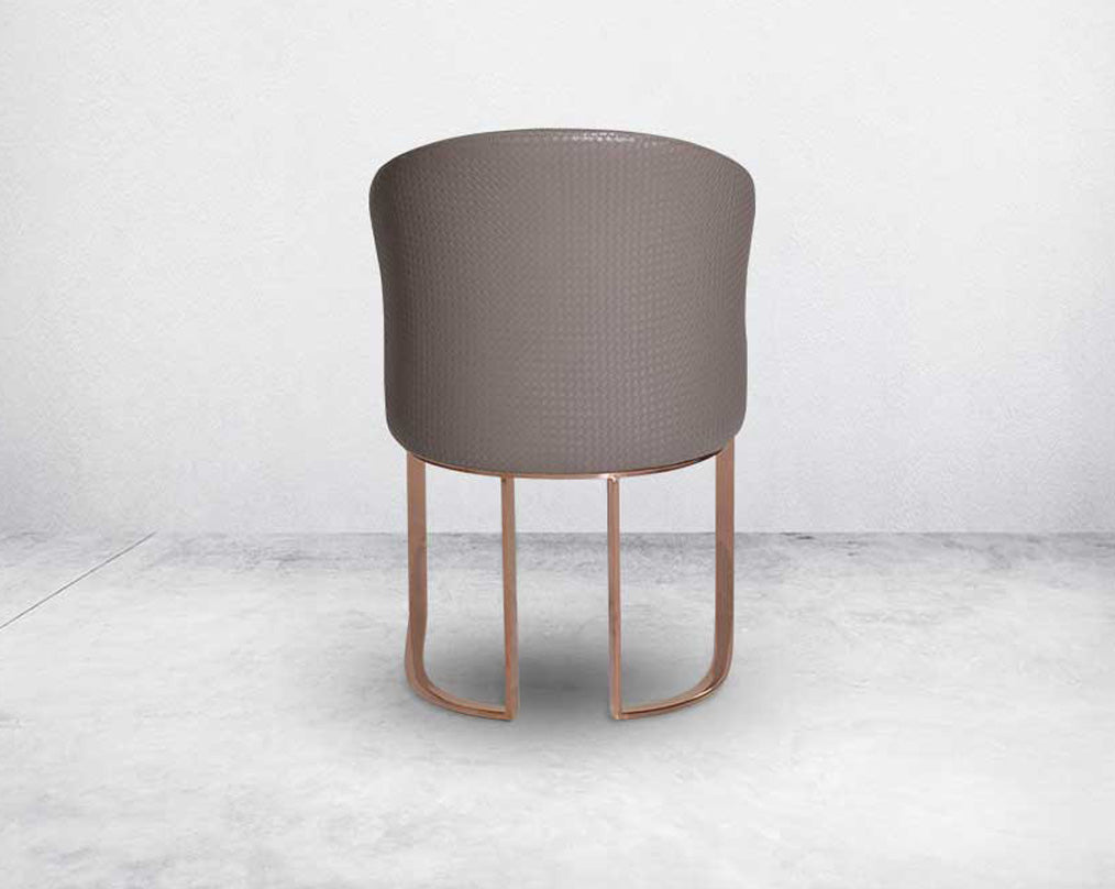Kyle Leatherette Rose Gold Dining chair