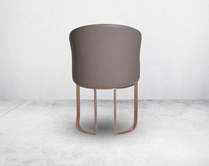 Kyle Leatherette Rose Gold Dining chair