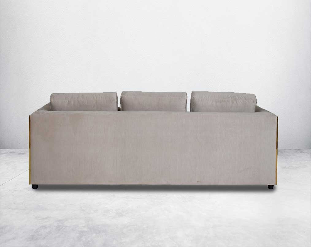 This 3 sofa back with set is an elegant statement piece with clean lines softened by subtle curves.