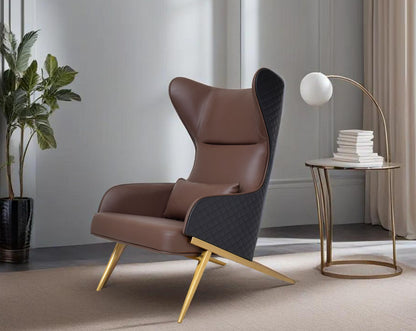 This eye-catching wingback lounge chair is perfect for long & late-night reads This chair is an ideal choice for living & bedrooms with living room