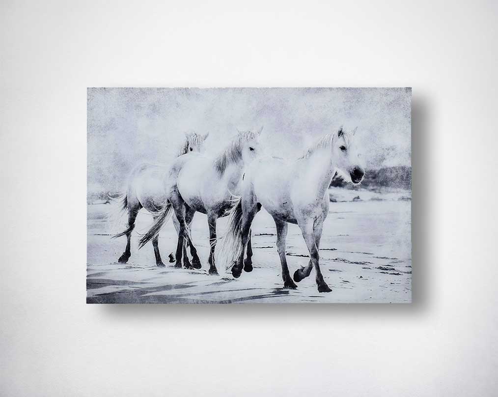 Tempered glass art with gold foil.