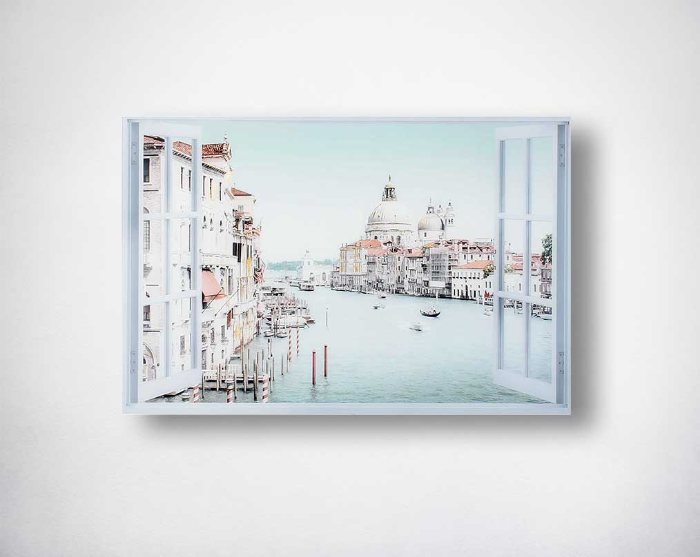 Tempered glass art with gold foil.