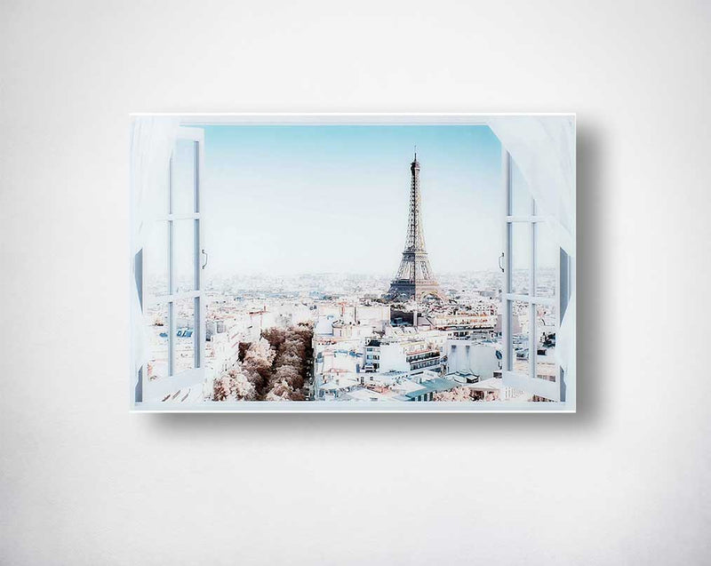 Tempered glass art with gold foil.