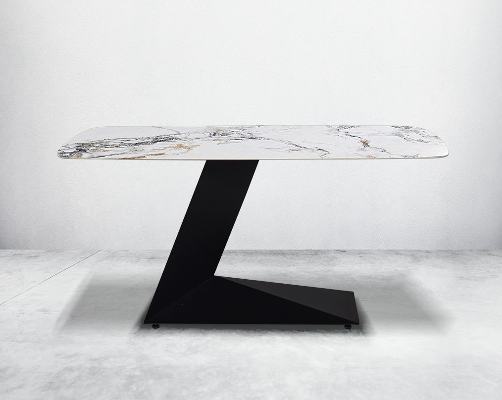This 6-seater minimalist dining table is an embodiment of modern glamour.