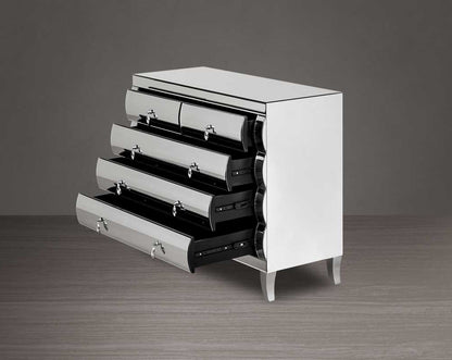 The table has one drawer with rectangular steel frame in rich contemporary design open drawer 

