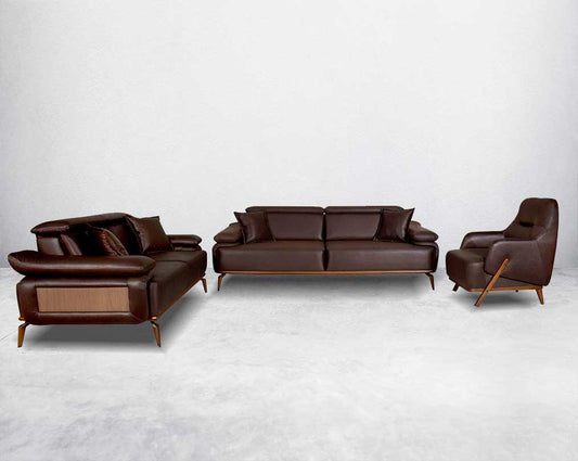 3+2 +1 seater sofa upholstered in fabric in modern classic design