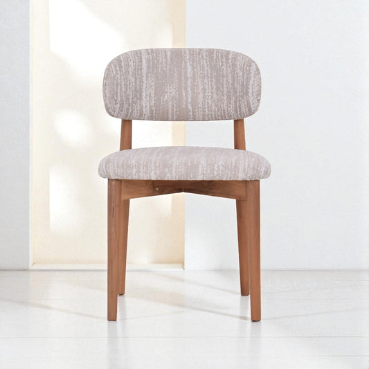 Chair with gray cushioned seat and backrest on a white background
