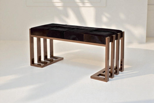 Leonel Rose Gold Double Bench