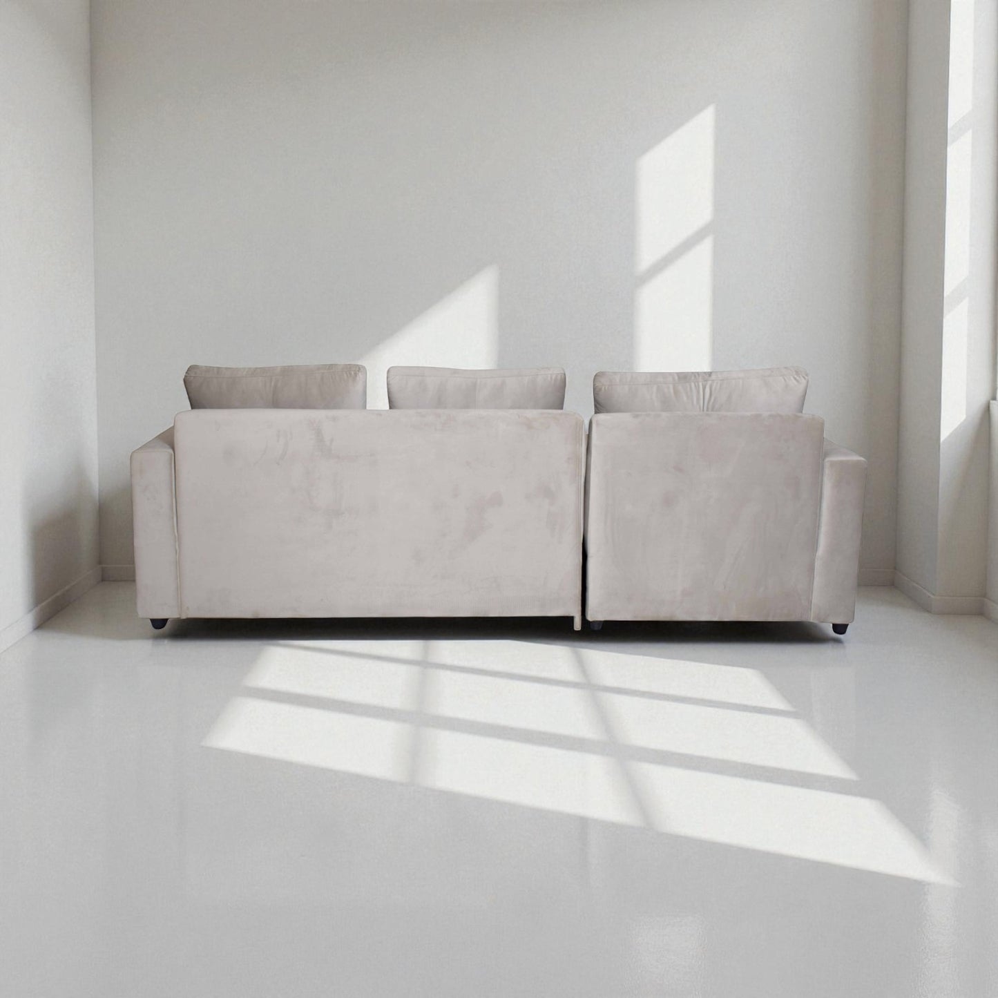 Eladio Fabric Sectional Sofa Cum Bed