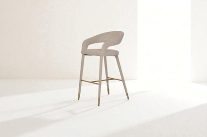 Aria Fabric Gold Bar Stool