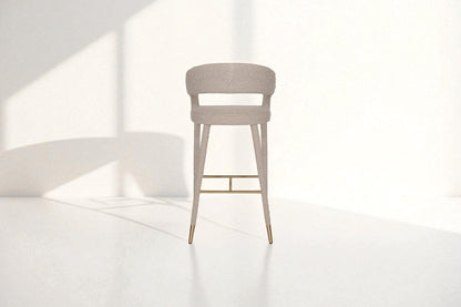 Aria Fabric Gold Bar Stool