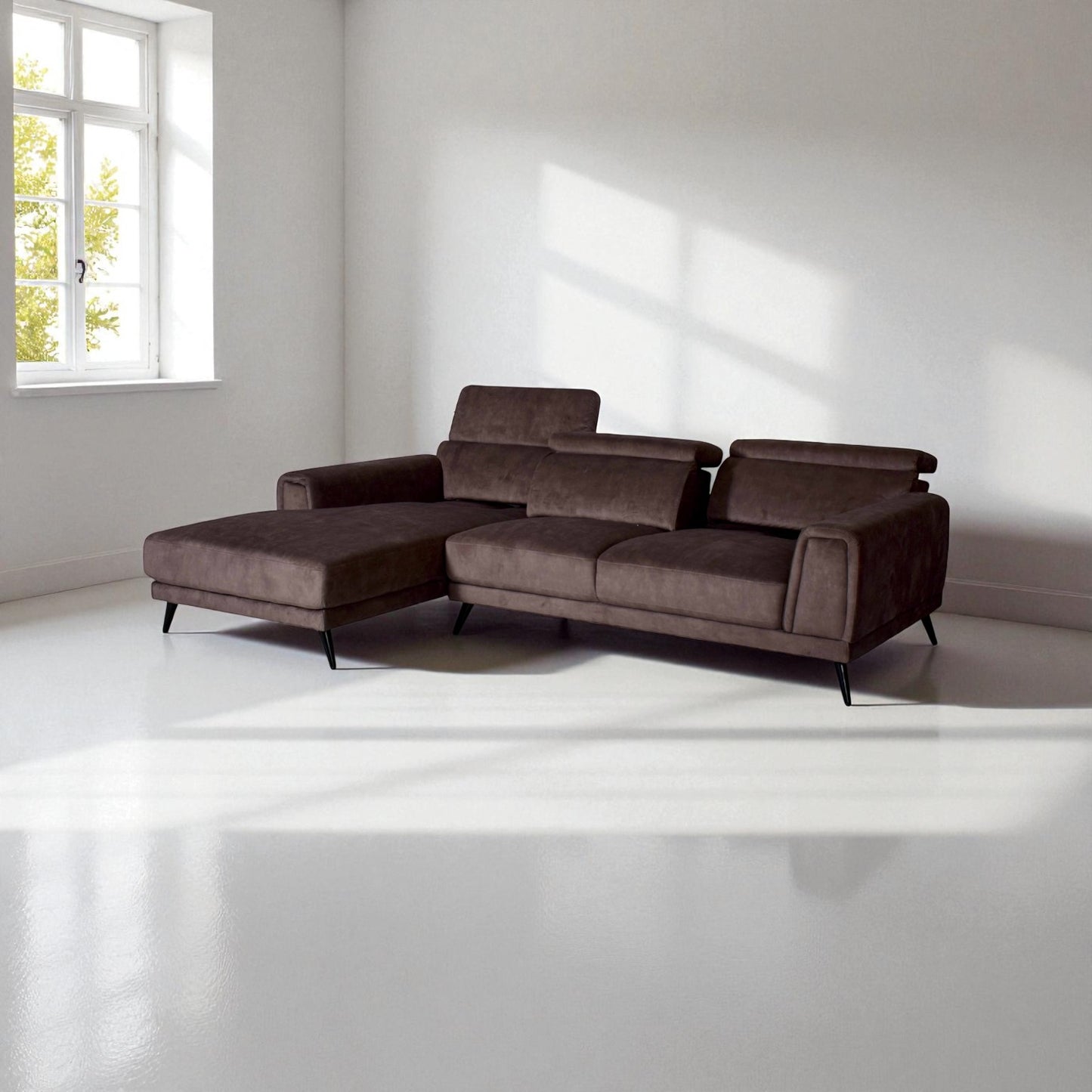 Alusia Fabric Sectional Sofa