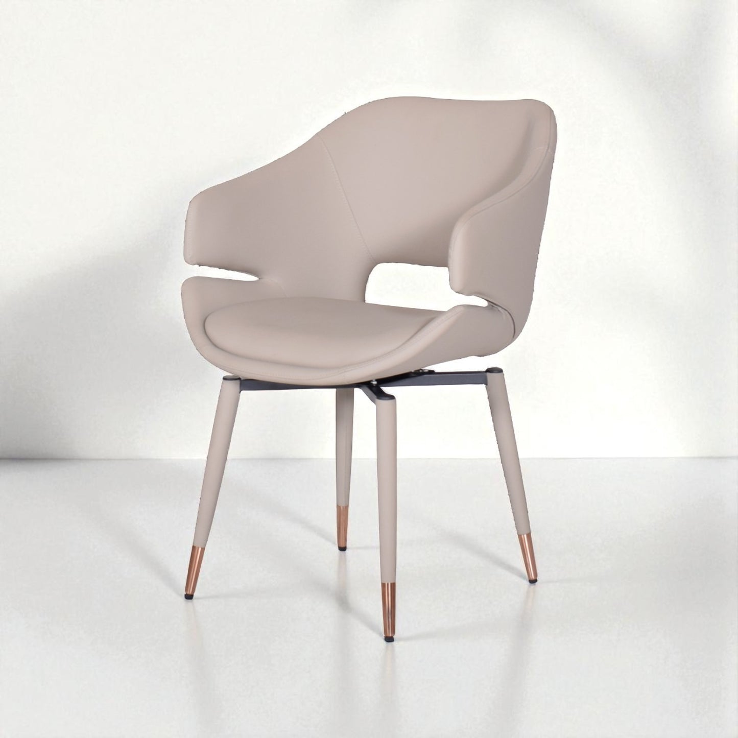 Gracil Leatherette Grey Dining Chair