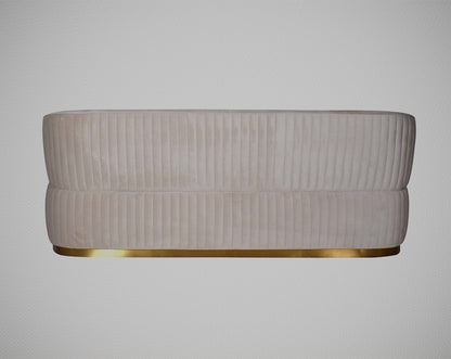 This 3 sofa set is an elegant statement piece back with clean lines softened by subtle curves. Vertical channel quilting is an outstanding design detail on this sofa.