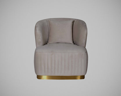 This 1 sofa set is an elegant statement piece with clean lines softened by subtle curves. Vertical channel quilting is an outstanding design detail on this sofa.