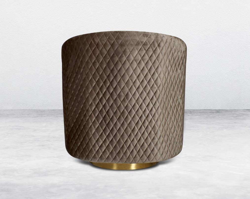 this behind side  chair This 1 seater It has gold-plated stainless steel legs in modern classic design.