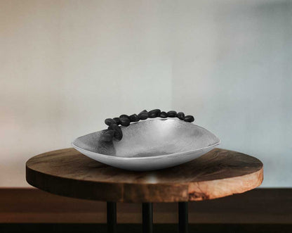 This aluminium platter finished in nickel & grey brings a rich contemporary look to your living or dining room with dining table 